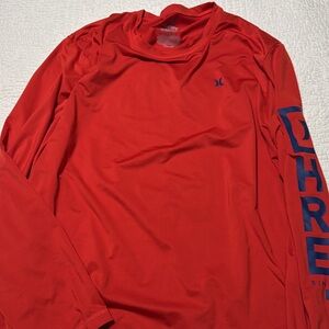 Hurley Men's Vibrant Red Long Sleeve Tee